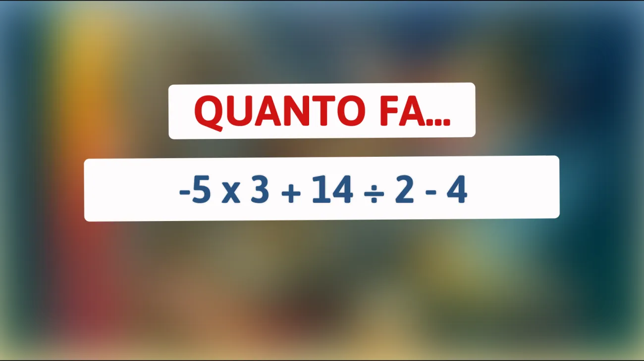 \"Mettiti alla prova: solo il 2% delle persone risolve questo enigma matematico al primo tentativo!\""