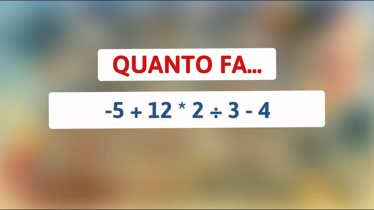 \"Sfida la tua intelligenza: Solo i geni trovano la soluzione a questo calcolo matematico!\""