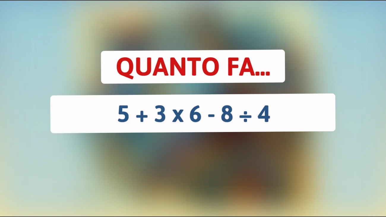 \"Solo il 5% delle persone risolve questo enigma matematico: sei abbastanza geniale per farlo?\""