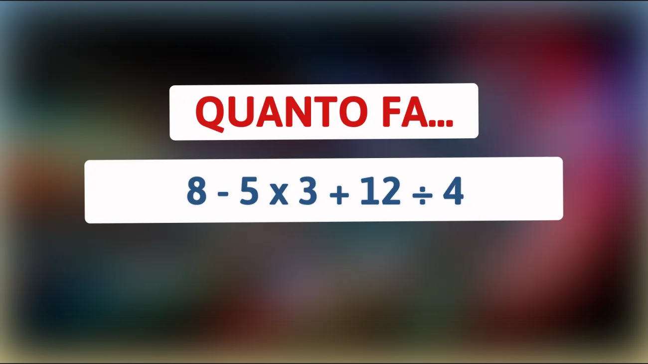 Metti alla prova il tuo cervello: risolvi questo indovinello matematico che solo le menti più geniali possono svelare!"