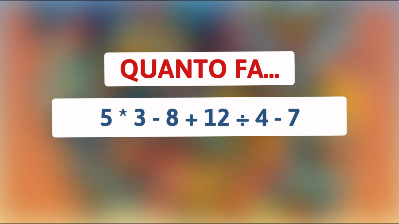 Scopri se sei un genio risolvendo questo enigma matematico che solo pochi possono decifrare! Sei all'altezza della sfida?"