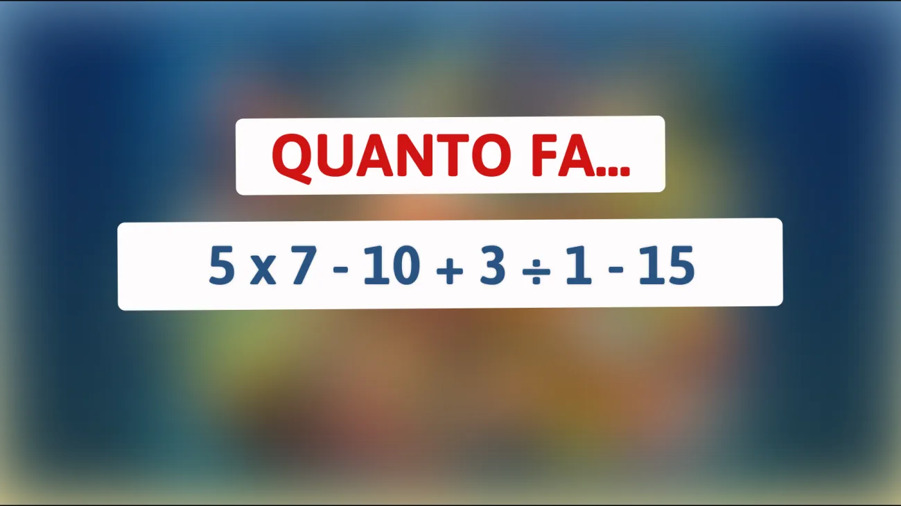 Scopri se sei un vero genio: risolvi questo semplice indovinello matematico che inganna il 90% delle menti geniali!"