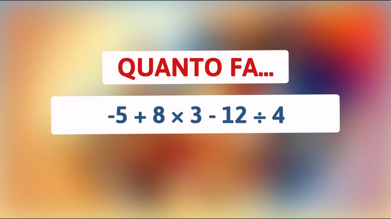 Se risolvi questo semplice calcolo, hai un quoziente intellettivo da vero genio! Scopri la risposta e mettiti alla prova!"