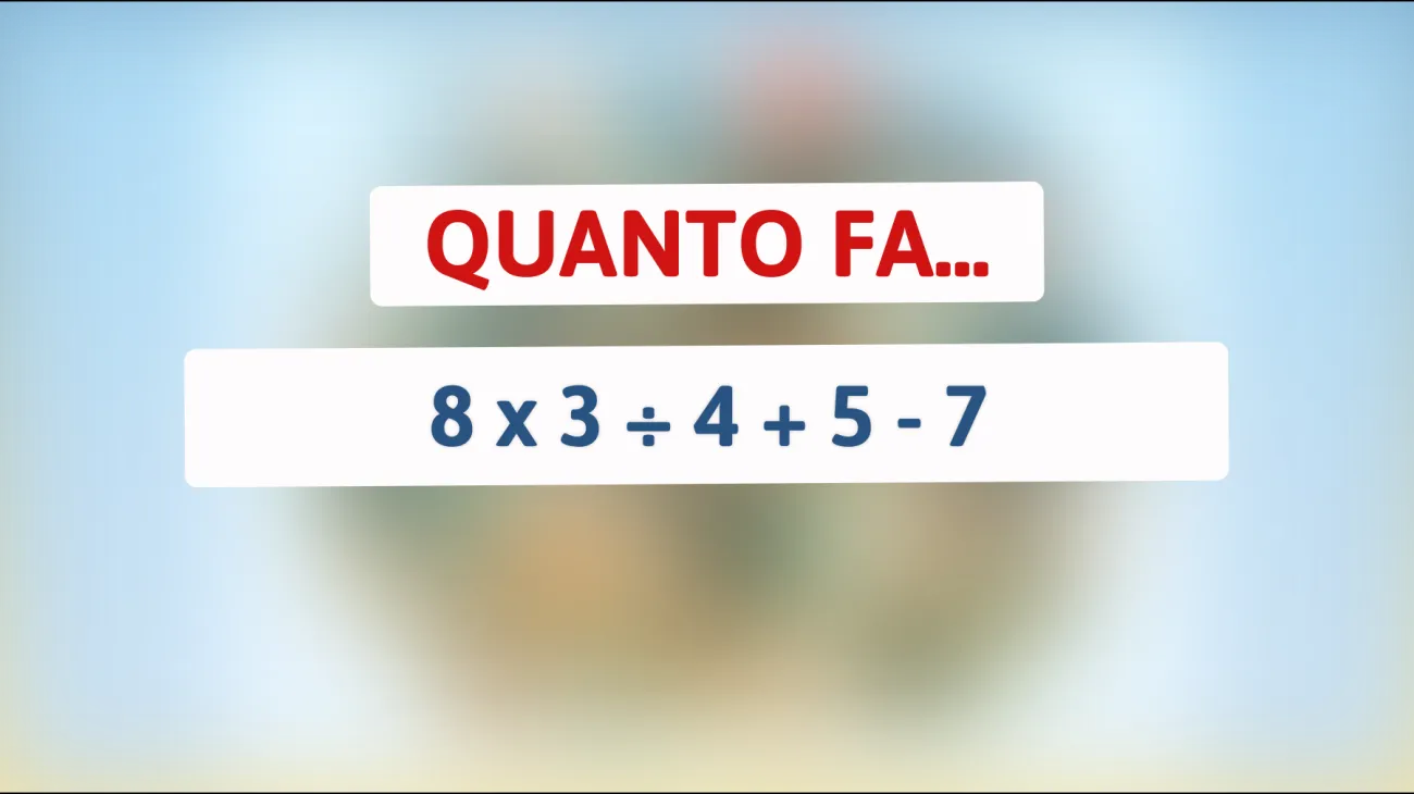 Sfida 'da brividi' alla tua intelligenza: solo i più brillanti risolvono questo indovinello matematico! Sei tu uno di loro?"