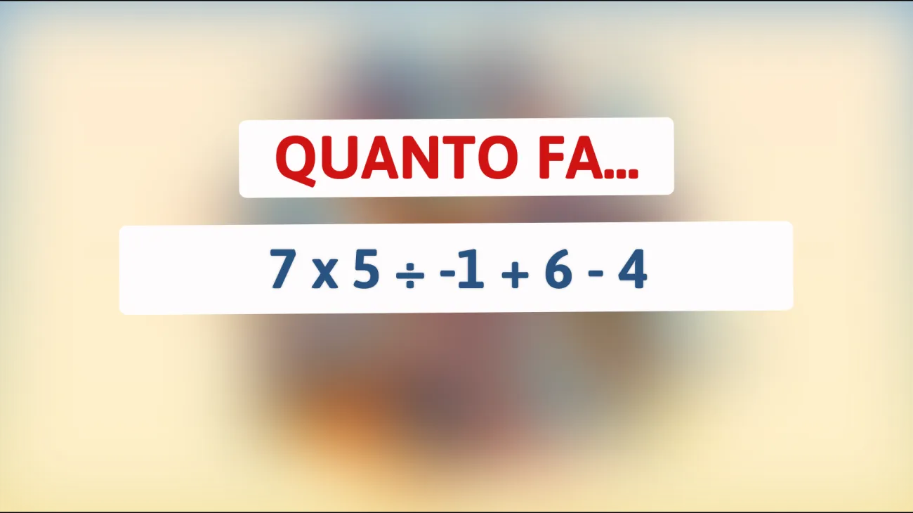 Sfida la tua intelligenza: riesci a risolvere questo indovinello matematico meglio dei geni? Solo il 1% ottiene la risposta giusta!"
