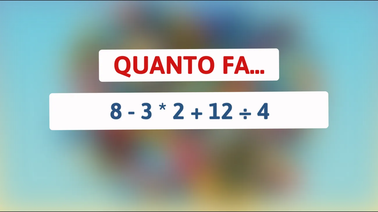 Solo per geni: risolvi questo enigma matematico e scopri se sei tra la rara élite del pensiero logico!"