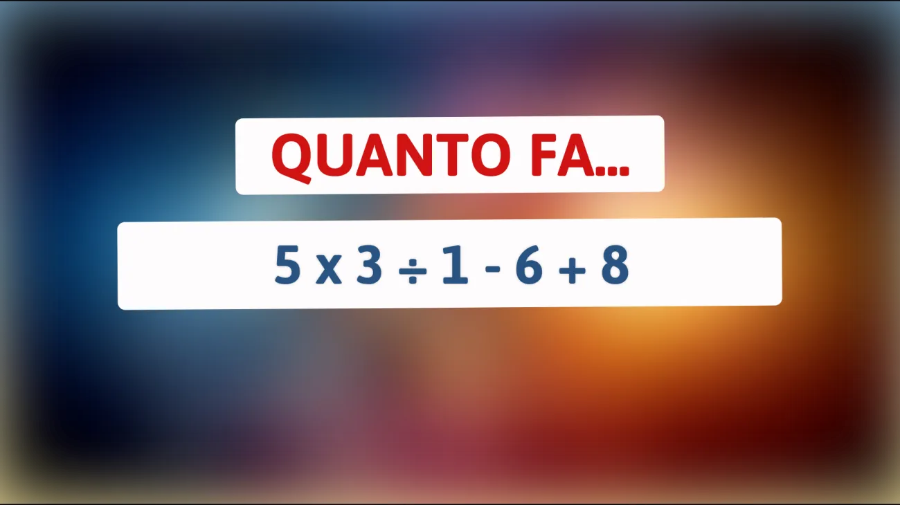 \"Riuscirai a risolvere questo enigma matematico che solo il 1% delle persone capisce davvero?\""