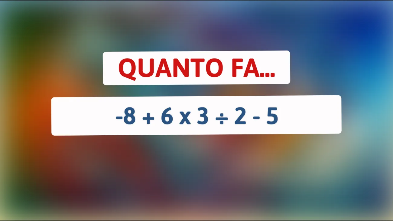 Scopri se hai una mente geniale: risolvi questo enigma matematico che mette in crisi il 98% delle persone!"