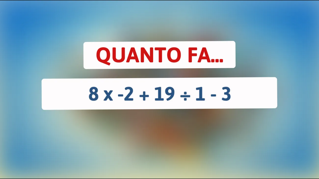 Scopri se sei un vero genio matematico: riesci a risolvere questo semplice ma ingannevole enigma?"