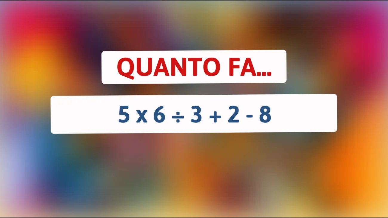 Testa la tua intelligenza: solo i geni risolvono questo semplice enigma matematico! Sei uno di loro?"